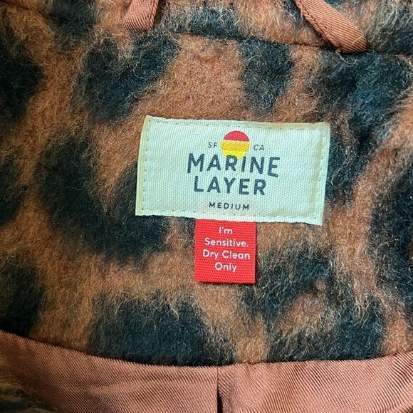 NWT MARINE LAYER Stephanie Cocoon Coat in Cheetah Size M - Picture 6 of 12